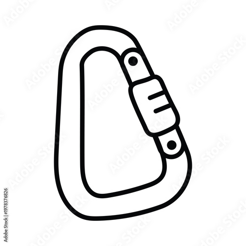 Carabiner doodle icon eps 10 file
