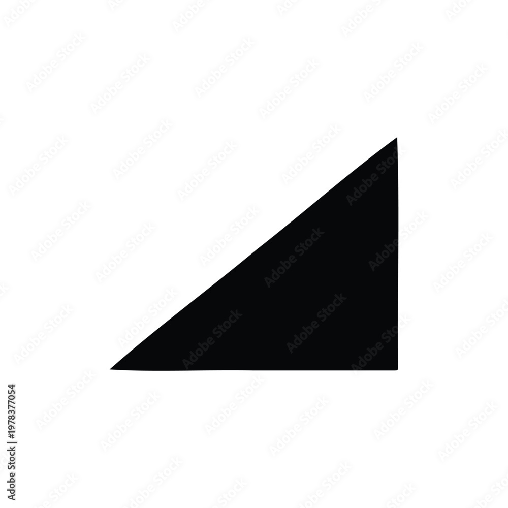 Fototapeta premium Right triangle silhouette icon vector illustration. 