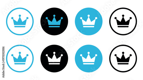 Crown icon premium membership symbol vector illustration luxury royal vip badge elegant award achievement design isolated on white background