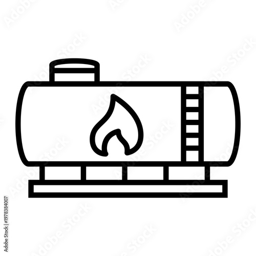 Natural gas icon vector. Propane Illustration sign. Gas supply symbol. Gas logo.