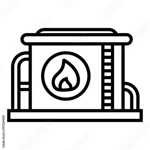 Natural gas icon vector. Propane Illustration sign. Gas supply symbol. Gas logo.
