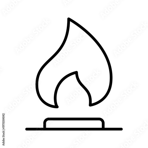 Natural gas icon vector. Propane Illustration sign. Gas supply symbol. Gas logo.