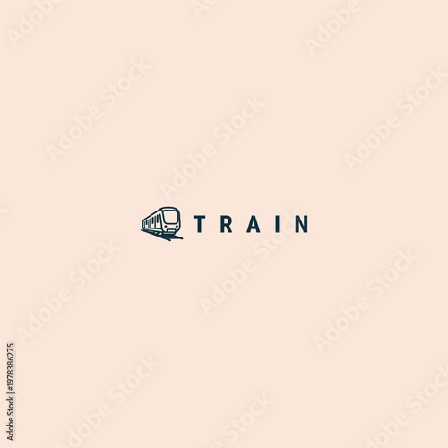 Train logo icon design template vector illustration