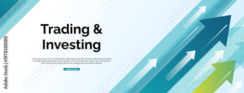 Modern banner background with abstract diagonal arrow. Vector illustration template.