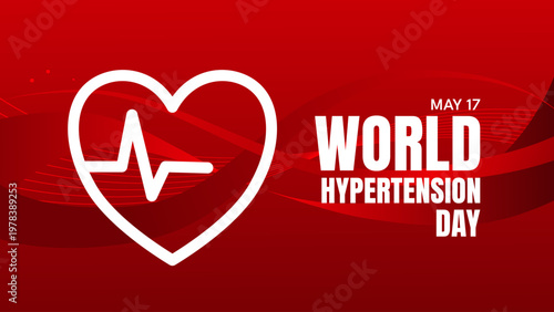 May 17 World Hypertension Day - banner, poster, card - vector illustration