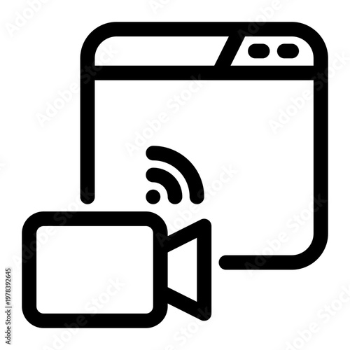 Live Stream Video Call Online Meeting Icon