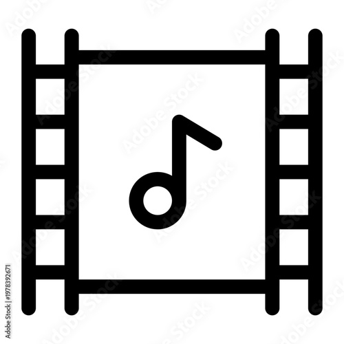 Audio Soundtrack Music Note Film Strip Icon