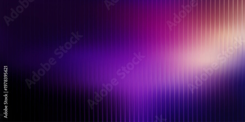 Deep purple glass background, riddle glass effect with smooth ripple flow and subtle fractal highlights, vertical lines, luminous depth. Vector illustration