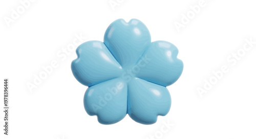 Light blue five-petal flower icon on a white background, representing a gentle blossom in nature