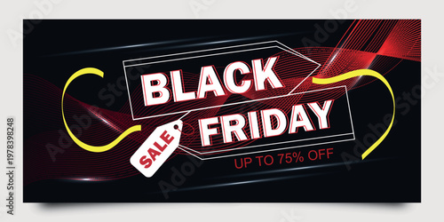 Black Friday sale banner design template for promotion