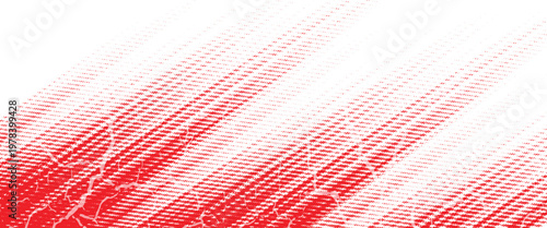 Red and White Abstract Background with Halftone Dot Pattern