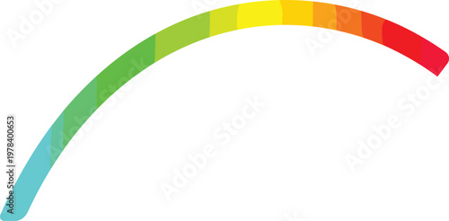 Abstract rainbow-colored arc representing spectrum of color and light in a vibrant, flowing wave