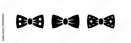 Bow tie collection modern vector illustration diverse patterned bow ties elegant fashion formal attire accessory design isolated on white background