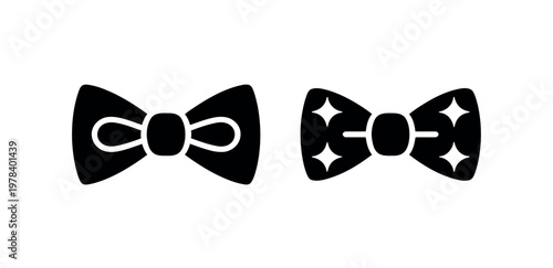 Bow tie collection vector illustration sophisticated patterned bow ties elegant attire fashion accessory design isolated on white background