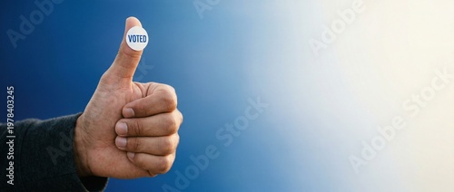 Close-up of a hand giving a thumbs up with a 