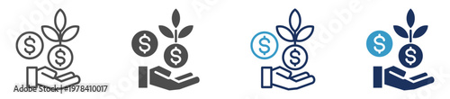 investment service multi purpose icon set