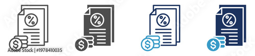 tax  multi purpose icon set