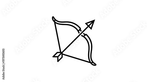 Archery Icon: The elegant simplicity of a bow and arrow icon, symbolizing precision and focus.