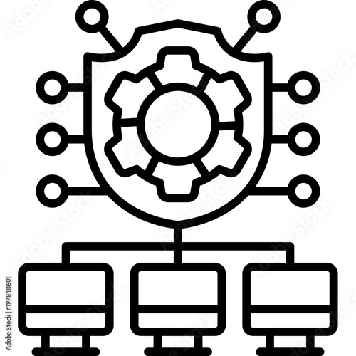 Network Management Icon Vector Element