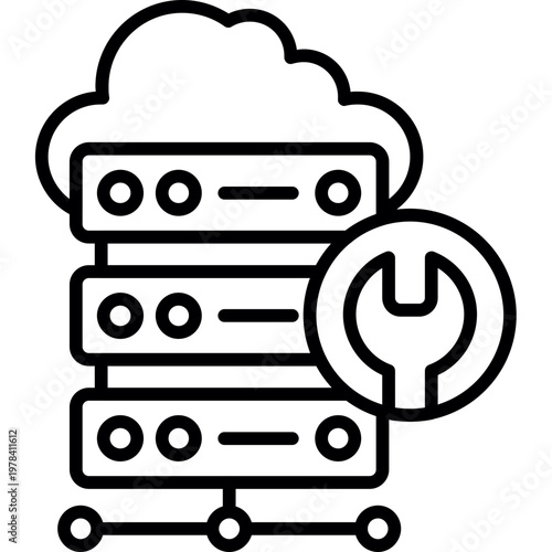 Database Services Icon Vector Element