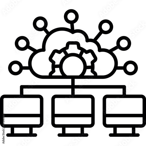 Cloud Services Icon Vector Element