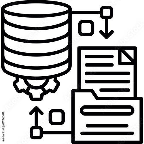 Data Management Icon Vector Element