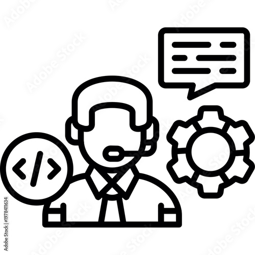 Application Support Icon Vector Element