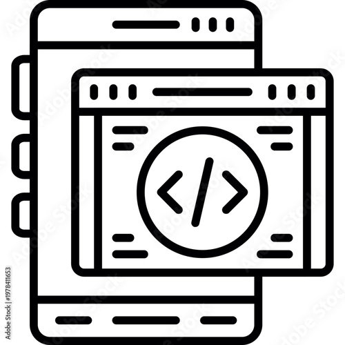 Mobile App Development Icon Vector Element