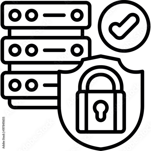 Data Security Icon Vector Element