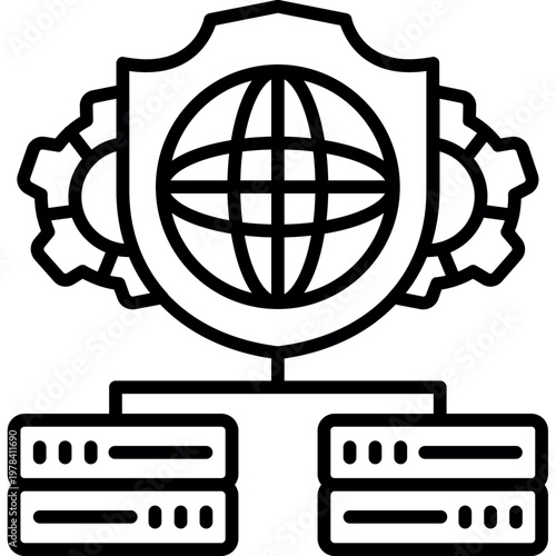 Infrastructure Management Icon Vector Element