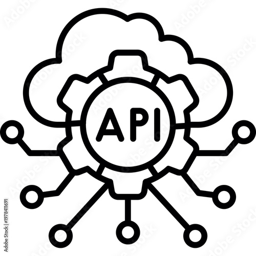API Integration Icon Vector Element