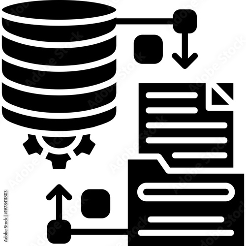 Data Management Icon Vector Element