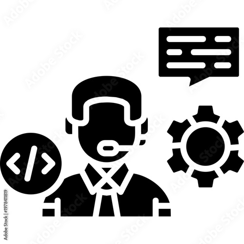 Application Support Icon Vector Element