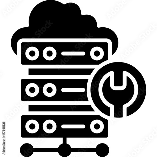 Database Services Icon Vector Element