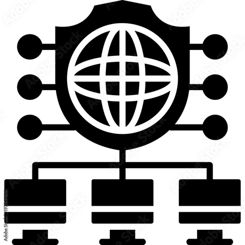 Network Security Icon Vector Element