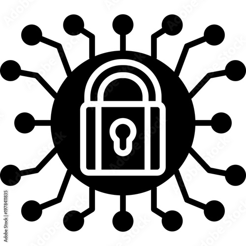 Cyber Security Icon Vector Element