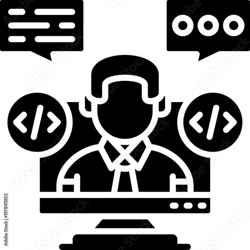 IT Consulting Icon Vector Element
