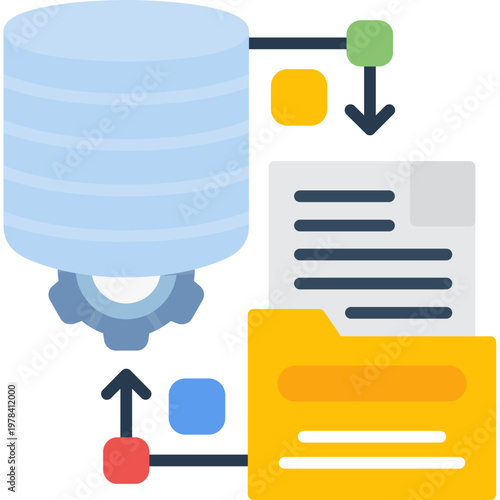 Data Management Icon Vector Element