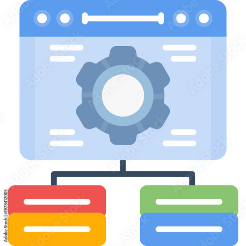 Server Management Icon Vector Element