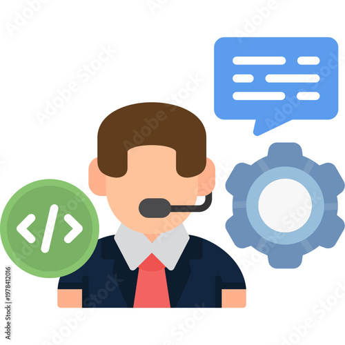 Application Support Icon Vector Element