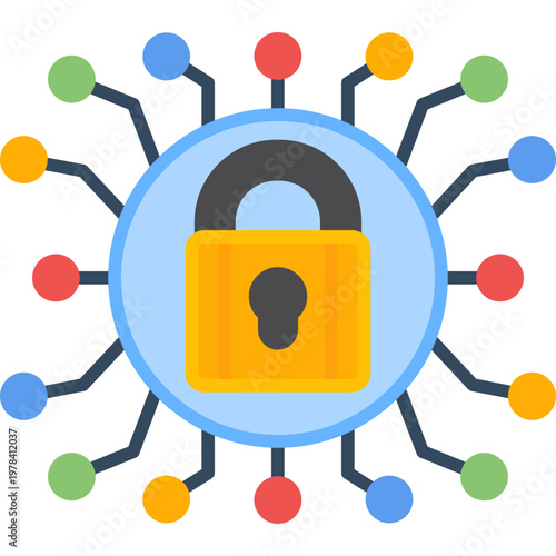 Cyber Security Icon Vector Element