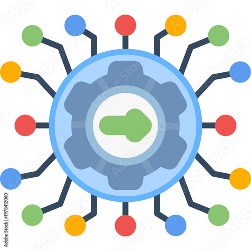 System Integration Icon Vector Element