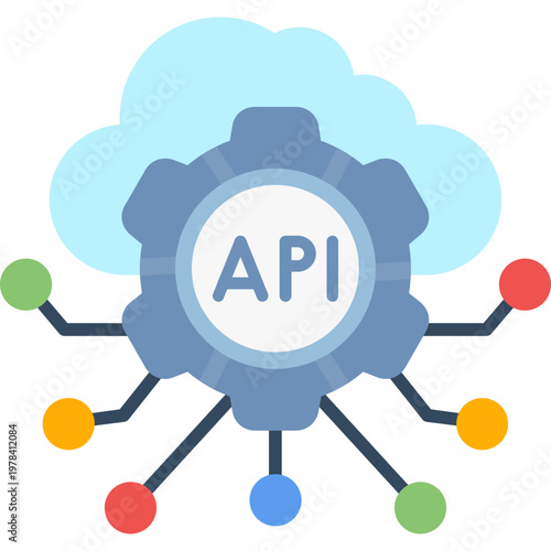 API Integration Icon Vector Element