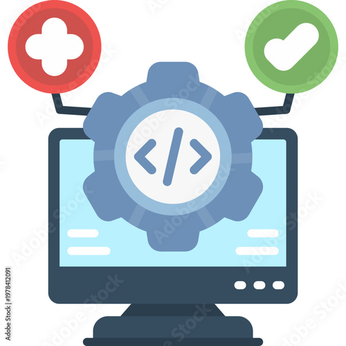 Software Testing Icon Vector Element
