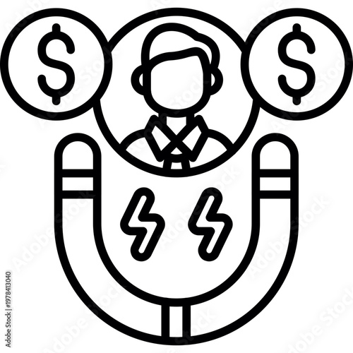 Lead Generation Icon Vector Element