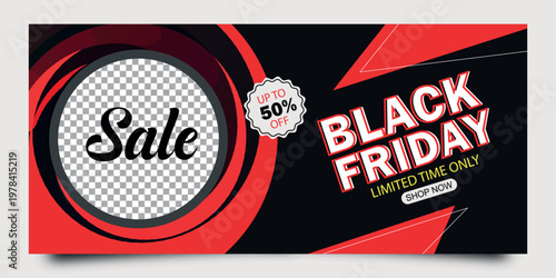 Black Friday sale banner design template