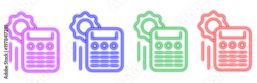 A set of calculator on transparent background. a vector set 