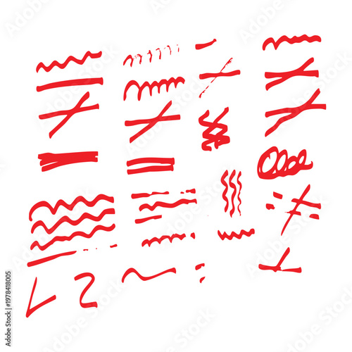 Hand drawn red and white arrow set forming heart symbols and romantic lettering design for Valentine and wedding cards