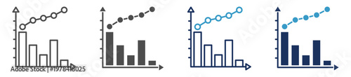 pareto chart multi purpose icon set