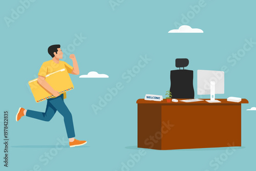 Running Man With Folder